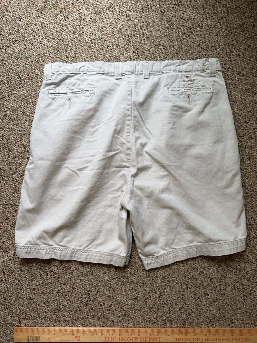Polo Jeans Co. Ralph Lauren Pleated Cotton Khaki Shorts Size 40